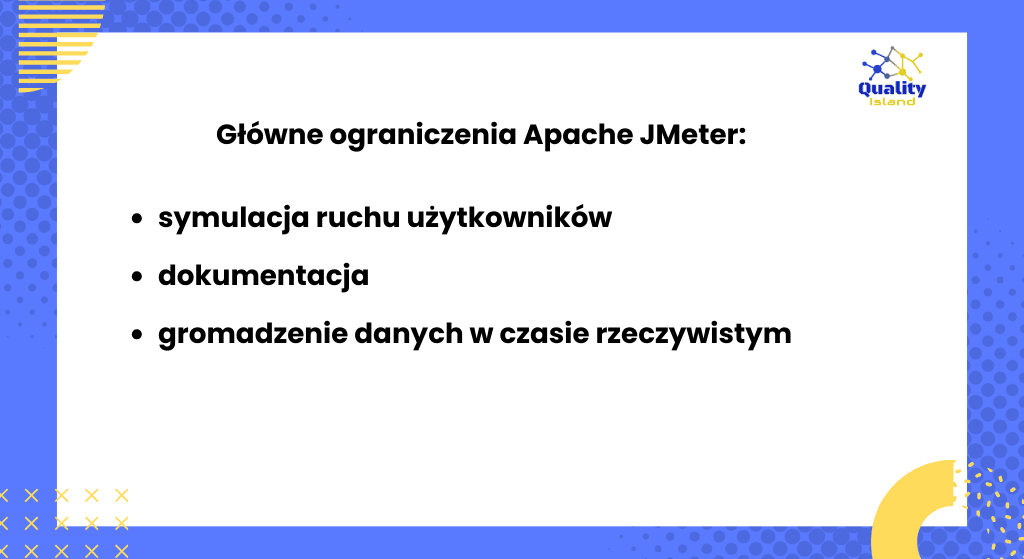 glowne ograniczenia jmeter
