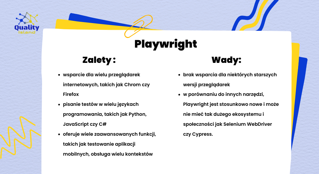 playwright-wady-zalety