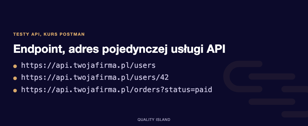 Endpoint, adres pojedynczej usługi API